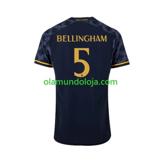 Camisola Real Madrid Jude Bellingham 5 Homem Equipamento Segundo 2023-2024 Manga Curta